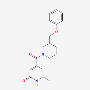 molecular formula C19H22N2O3 B7642207 6-methyl-4-[3-(phenoxymethyl)piperidine-1-carbonyl]-1H-pyridin-2-one 