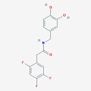 N-[(3,4-dihydroxyphenyl)methyl]-2-(2,4,5-trifluorophenyl)acetamide