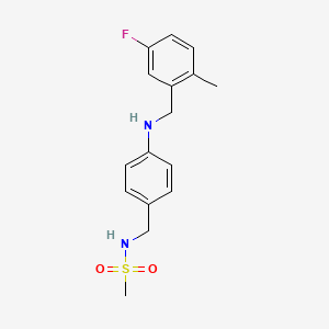 N-[[4-[(5-fluoro-2-methylphenyl)methylamino]phenyl]methyl]methanesulfonamide