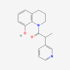 molecular formula C17H18N2O2 B7642265 1-(8-hydroxy-3,4-dihydro-2H-quinolin-1-yl)-2-pyridin-3-ylpropan-1-one 