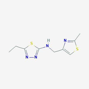 5-ethyl-N-[(2-methyl-1,3-thiazol-4-yl)methyl]-1,3,4-thiadiazol-2-amine