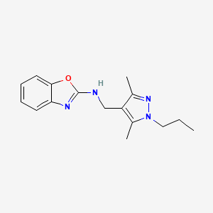 N-[(3,5-dimethyl-1-propylpyrazol-4-yl)methyl]-1,3-benzoxazol-2-amine