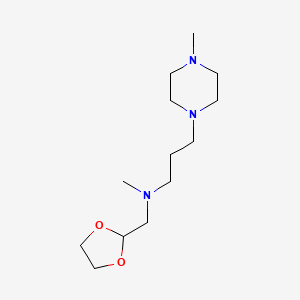 molecular formula C13H27N3O2 B7642301 N-(1,3-dioxolan-2-ylmethyl)-N-methyl-3-(4-methylpiperazin-1-yl)propan-1-amine 