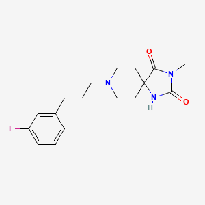 molecular formula C17H22FN3O2 B7642306 8-[3-(3-Fluorophenyl)propyl]-3-methyl-1,3,8-triazaspiro[4.5]decane-2,4-dione 