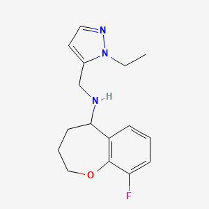 N-[(2-ethylpyrazol-3-yl)methyl]-9-fluoro-2,3,4,5-tetrahydro-1-benzoxepin-5-amine