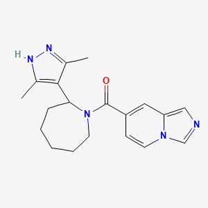 [2-(3,5-dimethyl-1H-pyrazol-4-yl)azepan-1-yl]-imidazo[1,5-a]pyridin-7-ylmethanone