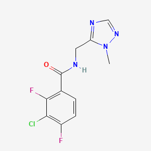 3-chloro-2,4-difluoro-N-[(2-methyl-1,2,4-triazol-3-yl)methyl]benzamide