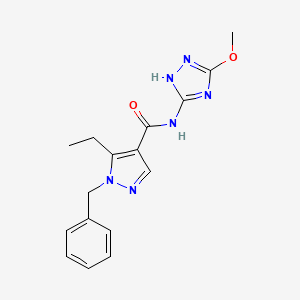 1-benzyl-5-ethyl-N-(3-methoxy-1H-1,2,4-triazol-5-yl)pyrazole-4-carboxamide