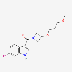 molecular formula C16H19FN2O3 B7642384 (6-fluoro-1H-indol-3-yl)-[3-(3-methoxypropoxy)azetidin-1-yl]methanone 