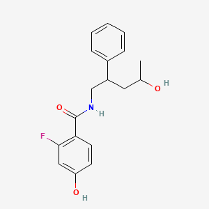 2-fluoro-4-hydroxy-N-(4-hydroxy-2-phenylpentyl)benzamide