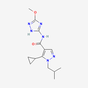 5-cyclopropyl-N-(3-methoxy-1H-1,2,4-triazol-5-yl)-1-(2-methylpropyl)pyrazole-4-carboxamide