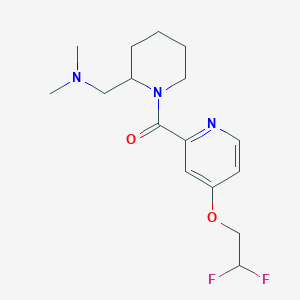 molecular formula C16H23F2N3O2 B7642399 [4-(2,2-Difluoroethoxy)pyridin-2-yl]-[2-[(dimethylamino)methyl]piperidin-1-yl]methanone 