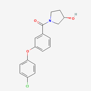 molecular formula C17H16ClNO3 B7642417 [3-(4-chlorophenoxy)phenyl]-[(3S)-3-hydroxypyrrolidin-1-yl]methanone 