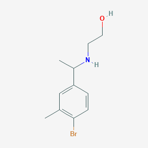 molecular formula C11H16BrNO B7642466 2-[1-(4-Bromo-3-methylphenyl)ethylamino]ethanol 