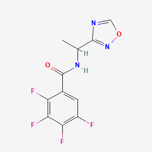 2,3,4,5-tetrafluoro-N-[1-(1,2,4-oxadiazol-3-yl)ethyl]benzamide