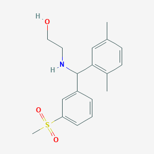 molecular formula C18H23NO3S B7642470 2-[[(2,5-Dimethylphenyl)-(3-methylsulfonylphenyl)methyl]amino]ethanol 