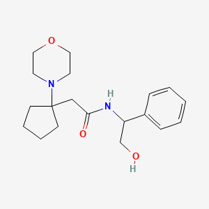 molecular formula C19H28N2O3 B7642503 N-(2-hydroxy-1-phenylethyl)-2-(1-morpholin-4-ylcyclopentyl)acetamide 