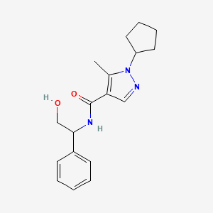 1-cyclopentyl-N-(2-hydroxy-1-phenylethyl)-5-methylpyrazole-4-carboxamide