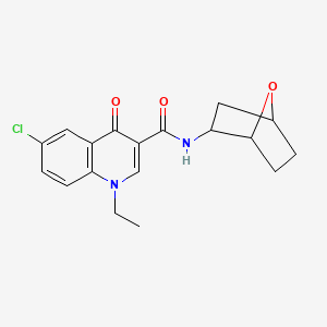 6-chloro-1-ethyl-N-(7-oxabicyclo[2.2.1]heptan-2-yl)-4-oxoquinoline-3-carboxamide