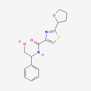 N-(2-hydroxy-1-phenylethyl)-2-(oxolan-2-yl)-1,3-thiazole-4-carboxamide