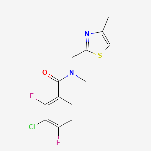 3-chloro-2,4-difluoro-N-methyl-N-[(4-methyl-1,3-thiazol-2-yl)methyl]benzamide