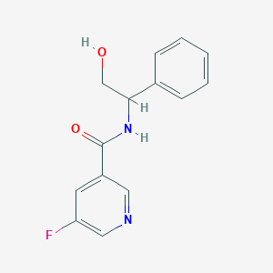 5-fluoro-N-(2-hydroxy-1-phenylethyl)pyridine-3-carboxamide