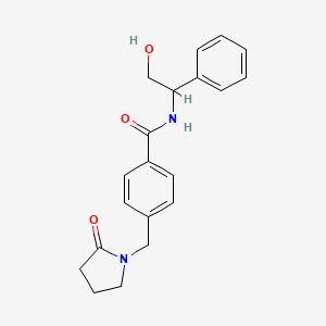 N-(2-hydroxy-1-phenylethyl)-4-[(2-oxopyrrolidin-1-yl)methyl]benzamide