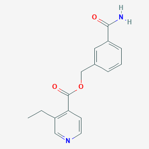 molecular formula C16H16N2O3 B7642672 (3-Carbamoylphenyl)methyl 3-ethylpyridine-4-carboxylate 