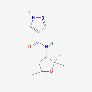 molecular formula C13H21N3O2 B7642690 1-methyl-N-(2,2,5,5-tetramethyloxolan-3-yl)pyrazole-4-carboxamide 