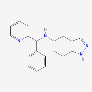 N-[phenyl(pyridin-2-yl)methyl]-4,5,6,7-tetrahydro-1H-indazol-5-amine