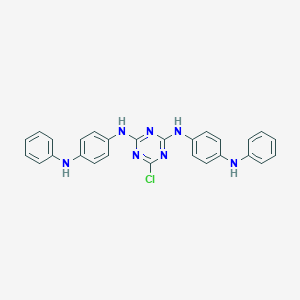 B076427 1,3,5-Triazine-2,4-diamine, 6-chloro-N,N'-bis(4-(phenylamino)phenyl)- CAS No. 15063-92-0