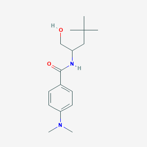 molecular formula C16H26N2O2 B7642709 4-(dimethylamino)-N-(1-hydroxy-4,4-dimethylpentan-2-yl)benzamide 