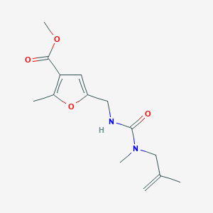 Methyl 2-methyl-5-[[[methyl(2-methylprop-2-enyl)carbamoyl]amino]methyl]furan-3-carboxylate