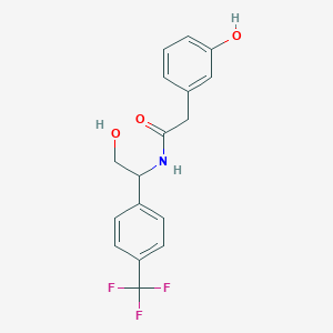 2-(3-hydroxyphenyl)-N-[2-hydroxy-1-[4-(trifluoromethyl)phenyl]ethyl]acetamide