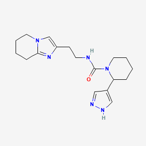 2-(1H-pyrazol-4-yl)-N-[2-(5,6,7,8-tetrahydroimidazo[1,2-a]pyridin-2-yl)ethyl]piperidine-1-carboxamide