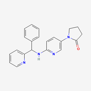 molecular formula C21H20N4O B7642759 1-[6-[[Phenyl(pyridin-2-yl)methyl]amino]pyridin-3-yl]pyrrolidin-2-one 