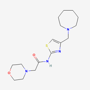 N-[4-(azepan-1-ylmethyl)-1,3-thiazol-2-yl]-2-morpholin-4-ylacetamide