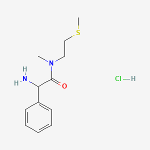 molecular formula C12H19ClN2OS B7642791 2-amino-N-methyl-N-(2-methylsulfanylethyl)-2-phenylacetamide;hydrochloride 