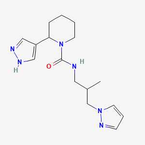 N-(2-methyl-3-pyrazol-1-ylpropyl)-2-(1H-pyrazol-4-yl)piperidine-1-carboxamide