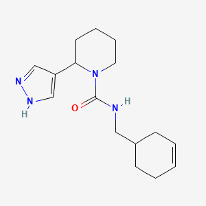 molecular formula C16H24N4O B7642806 N-(cyclohex-3-en-1-ylmethyl)-2-(1H-pyrazol-4-yl)piperidine-1-carboxamide 