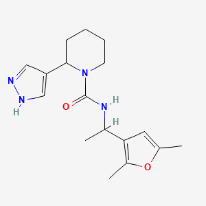 N-[1-(2,5-dimethylfuran-3-yl)ethyl]-2-(1H-pyrazol-4-yl)piperidine-1-carboxamide