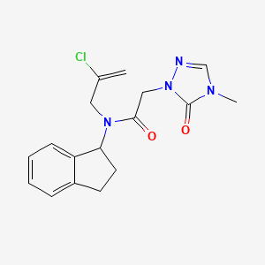 N-(2-chloroprop-2-enyl)-N-(2,3-dihydro-1H-inden-1-yl)-2-(4-methyl-5-oxo-1,2,4-triazol-1-yl)acetamide