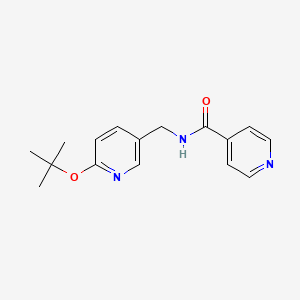 molecular formula C16H19N3O2 B7642864 N-[[6-[(2-methylpropan-2-yl)oxy]pyridin-3-yl]methyl]pyridine-4-carboxamide 