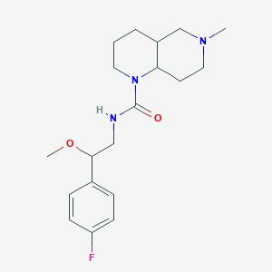 N-[2-(4-fluorophenyl)-2-methoxyethyl]-6-methyl-2,3,4,4a,5,7,8,8a-octahydro-1,6-naphthyridine-1-carboxamide