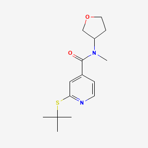 2-tert-butylsulfanyl-N-methyl-N-(oxolan-3-yl)pyridine-4-carboxamide