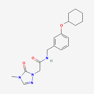 N-[(3-cyclohexyloxyphenyl)methyl]-2-(4-methyl-5-oxo-1,2,4-triazol-1-yl)acetamide