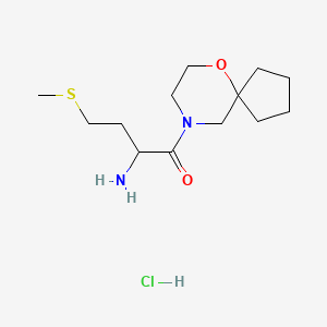 2-Amino-4-methylsulfanyl-1-(6-oxa-9-azaspiro[4.5]decan-9-yl)butan-1-one;hydrochloride