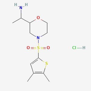 1-[4-(4,5-Dimethylthiophen-2-yl)sulfonylmorpholin-2-yl]ethanamine;hydrochloride