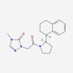 4-Methyl-2-[2-oxo-2-[2-(1,2,3,4-tetrahydronaphthalen-1-yl)pyrrolidin-1-yl]ethyl]-1,2,4-triazol-3-one