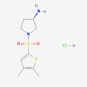 (3S)-1-(4,5-dimethylthiophen-2-yl)sulfonylpyrrolidin-3-amine;hydrochloride